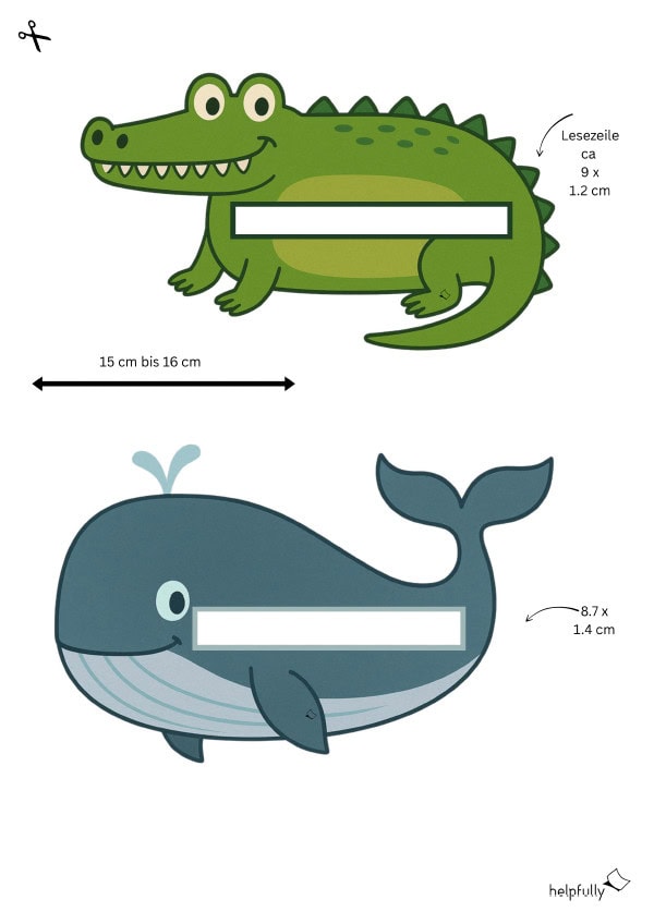 Lesehilfe für Kinder mit Lesefenster basteln zum Ausdrucken