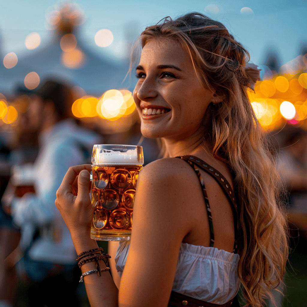 Personalisierte Bierdeckel aus Holz – das perfekte bayerische Geschenk für Geburtstag oder Oktoberfest. Handgemacht in München. naucky_bavarian_bierfestival_atraktive_frau_ein_prost_in_die_ka_9e351114-0c78-4361-b36c-352f4c00d7a4