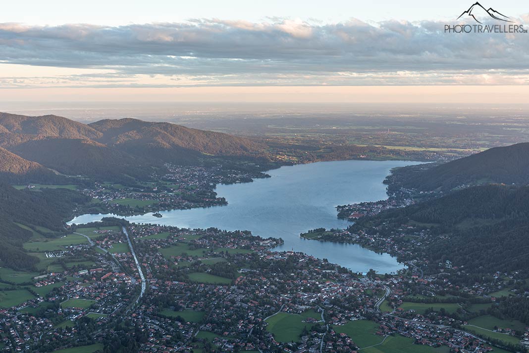 Der Blick vom Wallberg auf den Tegernsee