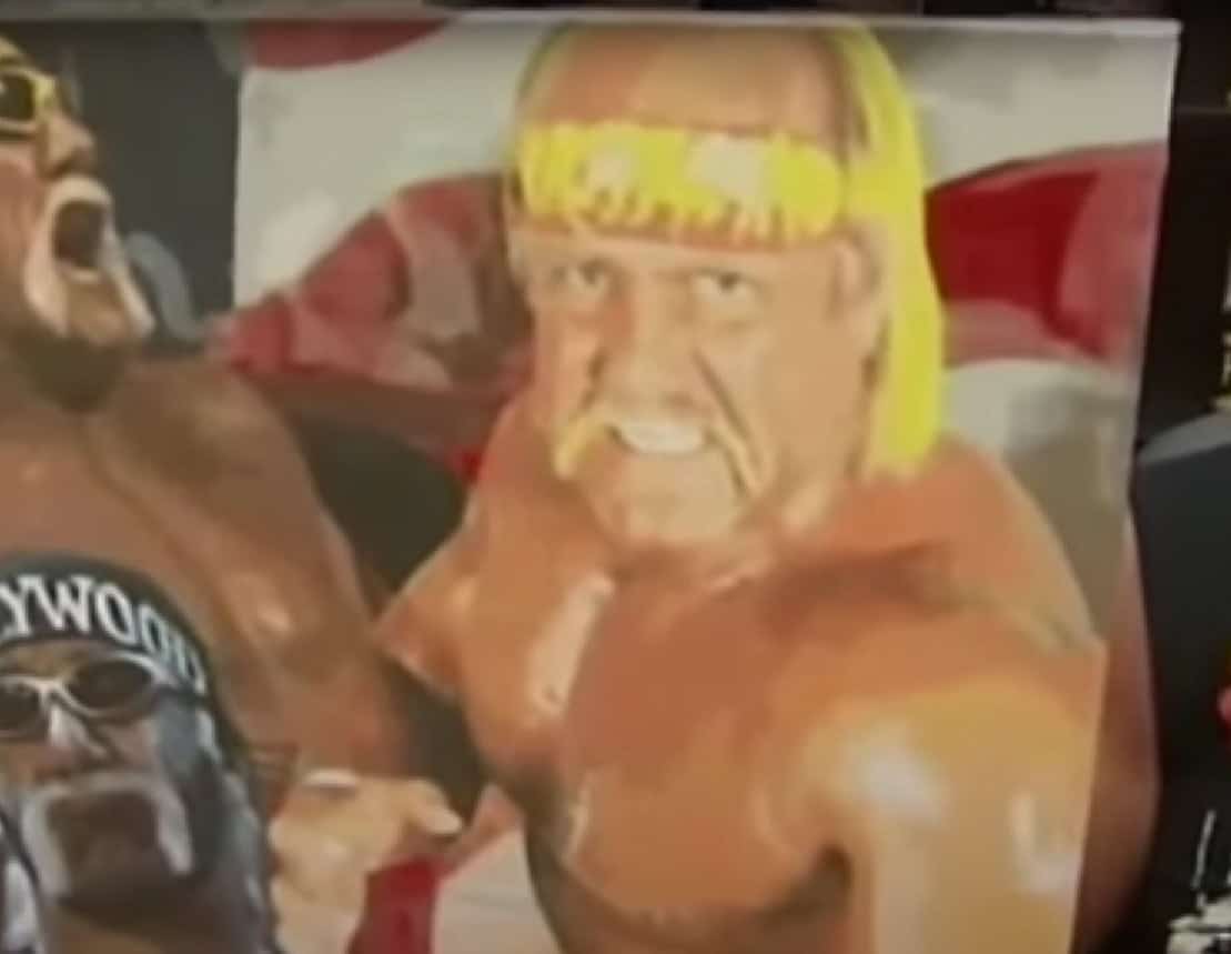 Hulk Hogan drawing with yellow bandana