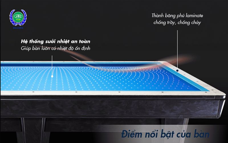 Hệ Thống Sưởi Tia Nhiệt - Bàn Bida 3 Băng Hollywood Pantheon | Bida Hoàng Anh Nam Group