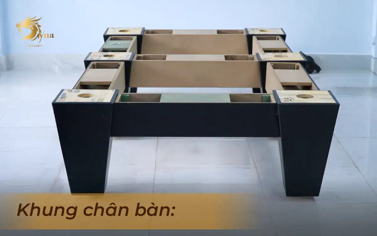Bàn bida chất lượng là gì? 5 Khung chân bàn 3C Dyna Elite V1