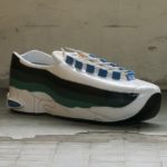 A boat sitting on top of a building