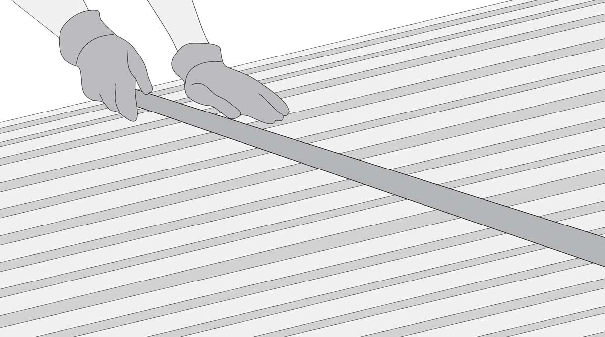 fija el perfil h sobre las vigas