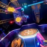 Ballons de jeu interactifs en réalité virtuelle pour jeux d'arcade, animations lumineuses et équipe en compétition dans une salle gaming immersive.
