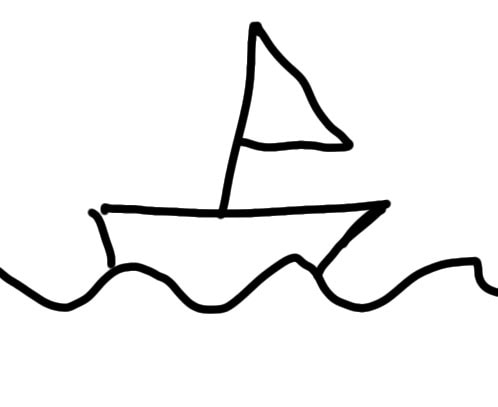 sketchnote Segelboot zeichnen