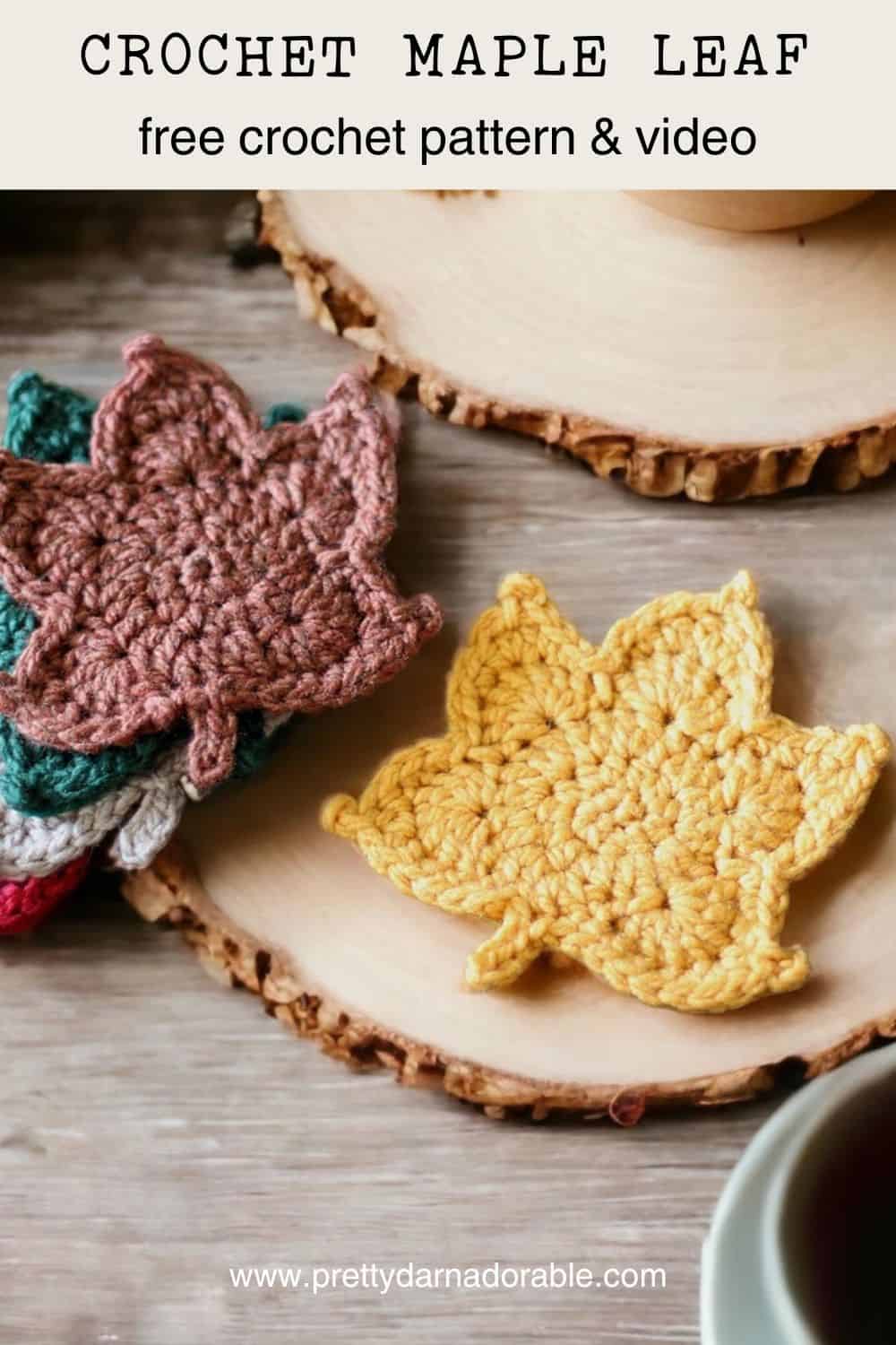 crochet maple leaf