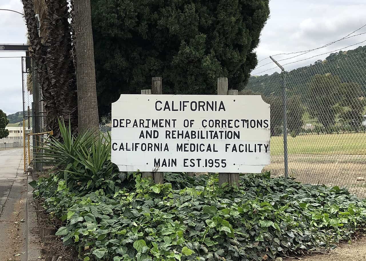 Entrance sign of California Medical Facility, the state prison in Vacaville where Kemper is held