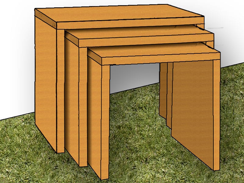 Bauanleitung Beistelltisch: 3 Stapeltische selber bauen Beistelltische stapelbar