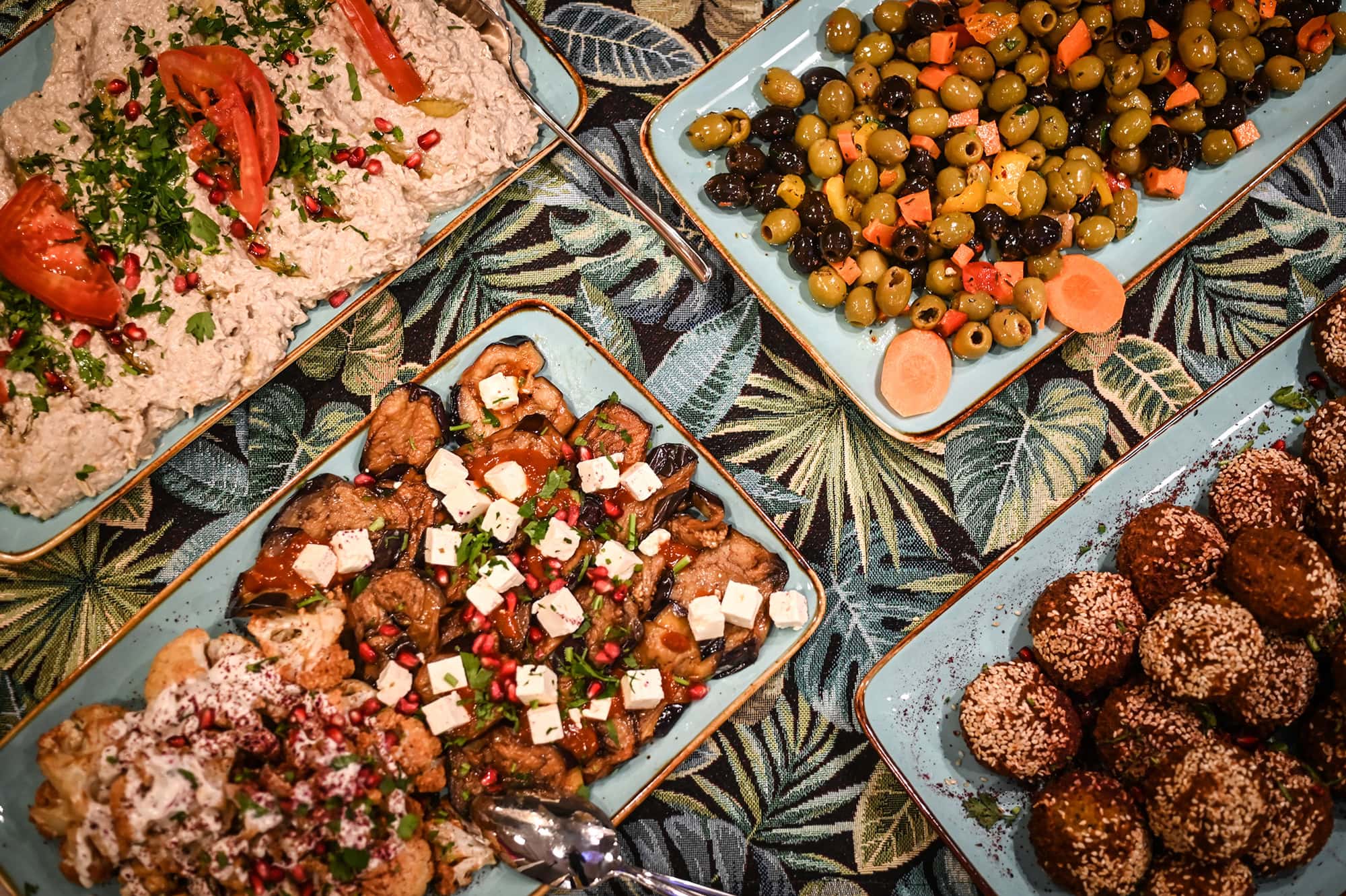 Orientalische Vorspeisen „Mezze“ Buntes, leckeres Catering in den HONGKONG STUDIOS