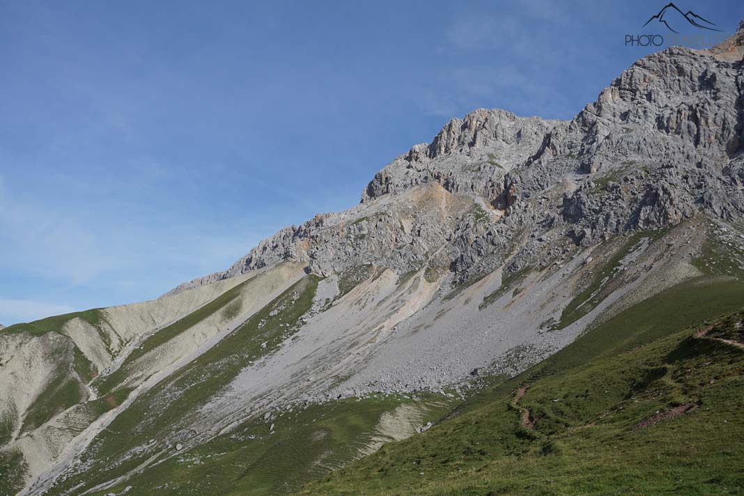Der Südwandsteig unterhalb des Hochwanners