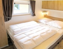 Schlafzimmer Doppelbett Chalet Lugge