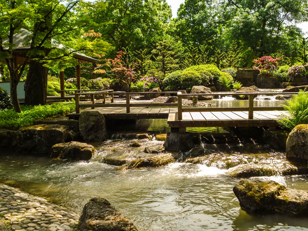 Der Japanische Garten im Botanischen Garten in Augsburg