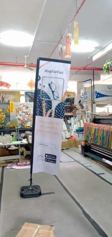 Rectangular Flags with water base