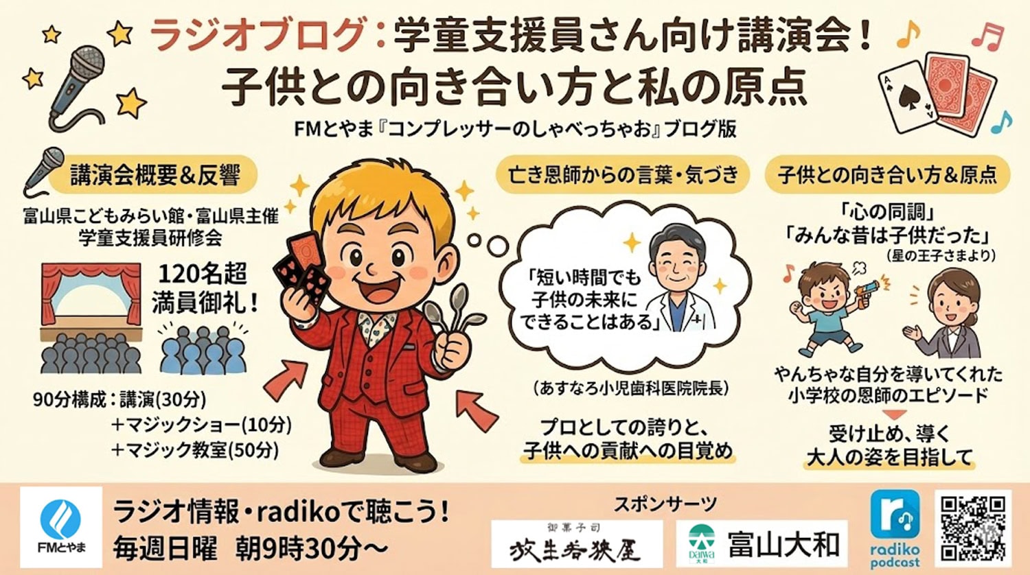 ラジオブログ:学童支援員さん向け講演会!子供との向き合い方と私の原点 1 ラジオブログ:学童支援員さん向け講演会!子供との向き合い方と私の原点