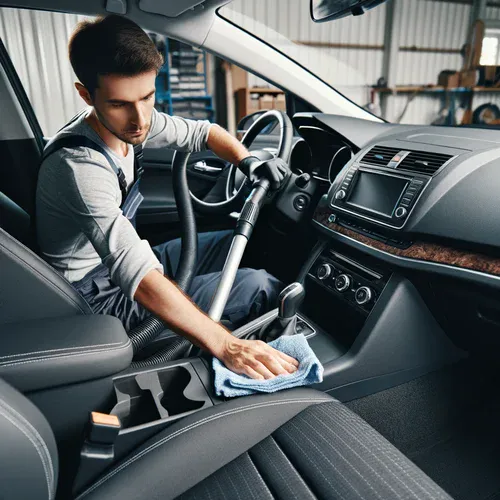 Autowaesche per Hand bis ins Detail