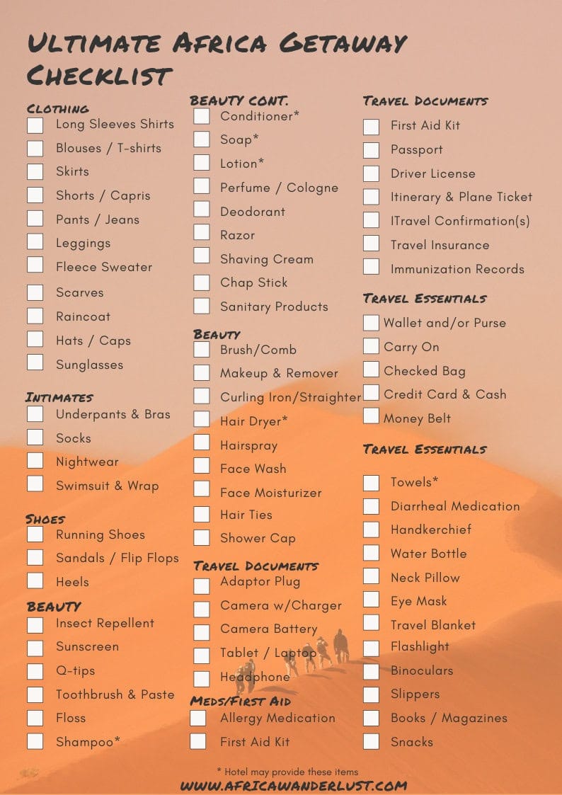 Your Ultimate Zimbabwe Travel Packing List