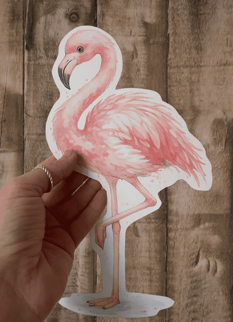 Ausgedruckt mega schön! Der Papierflamingo ist eine coole Deko!