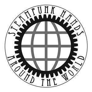 Steampunk hands around the world - logo by Stefan Holzhauer