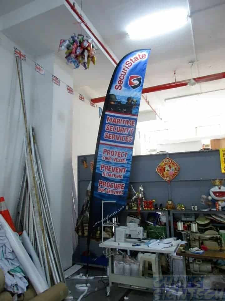 4.7m Feather Flag for exhibition