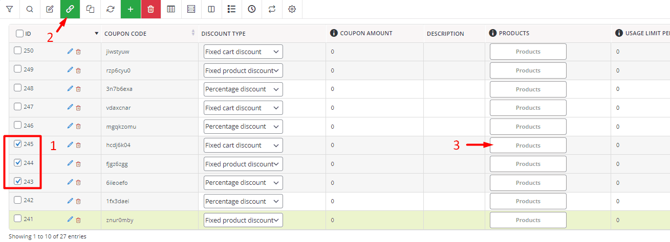 select bind edit icon in toolbar