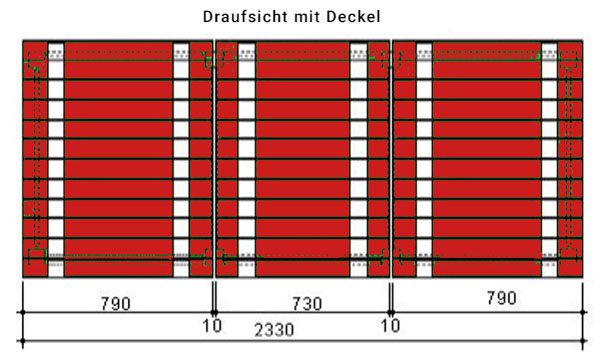 Mülltonnebox Draufsicht
