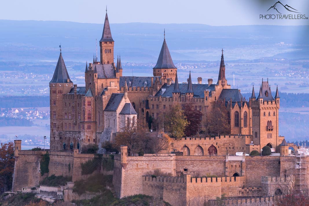 Nahaufnahme der Burg Hohenzollern