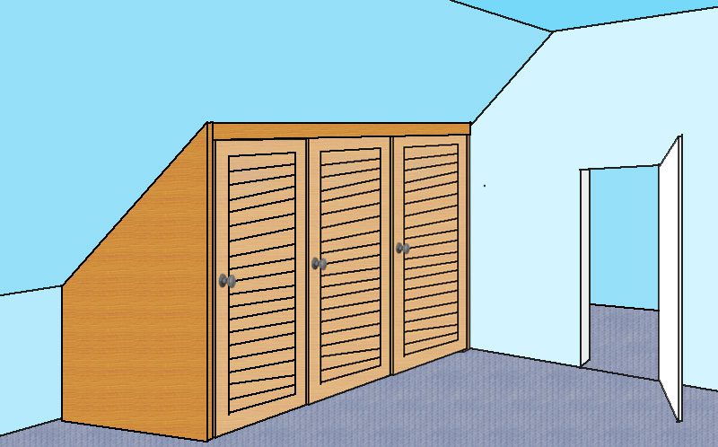 Seitlicher Abschluss für den Dachschrägenschrank