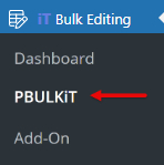 select Woo Products section in iT Bulk Editing