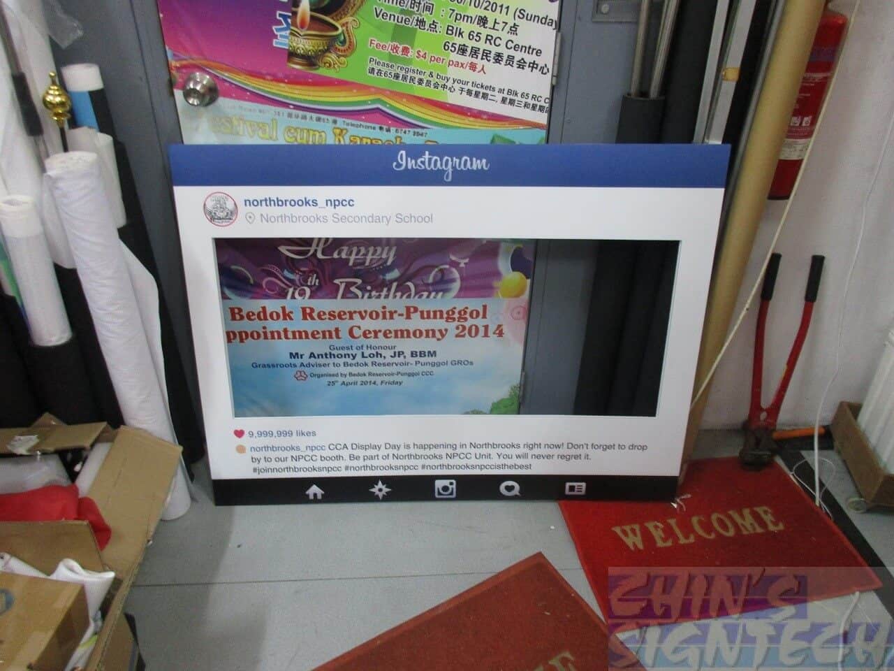 4 x 3ft Special size on Instagram foam board frame