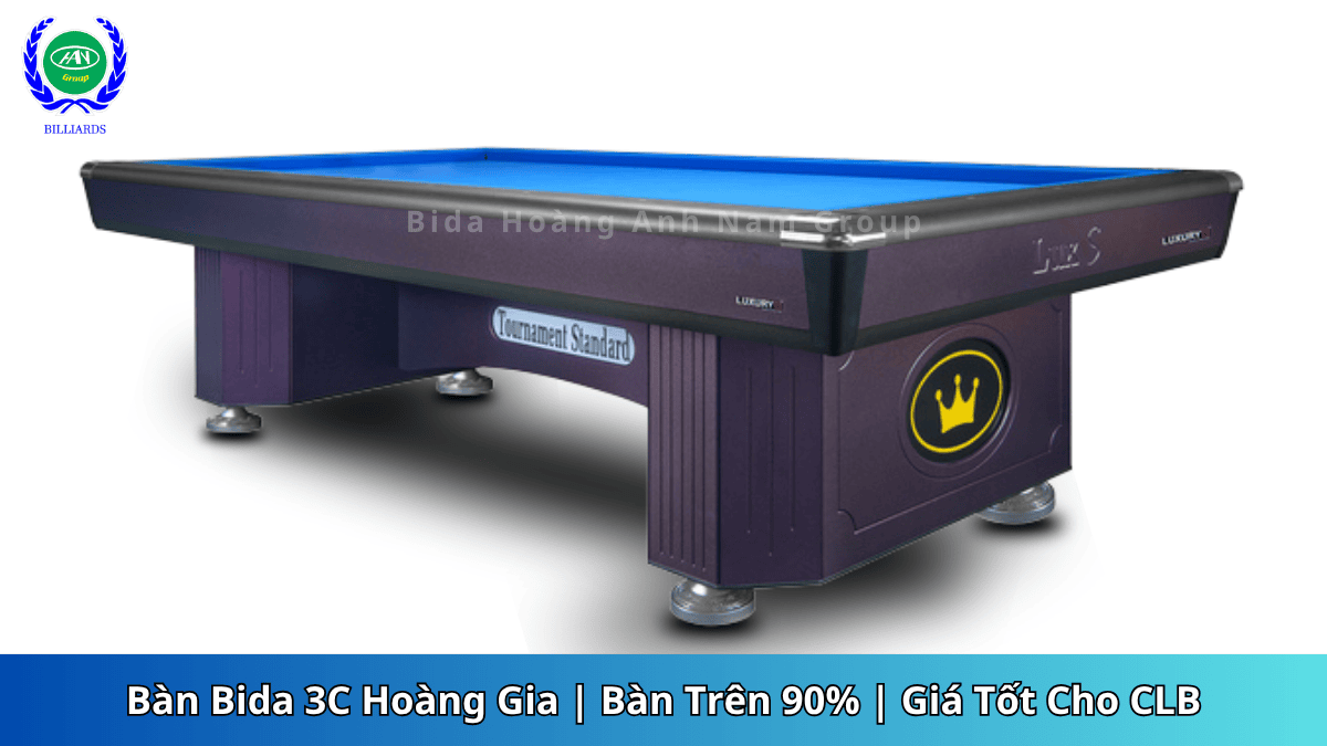 Bàn Bida 3C Hoàng Gia, Bàn Trên 90%, Giá Tốt Cho CLB | Bida Hoàng Anh Nam Group
