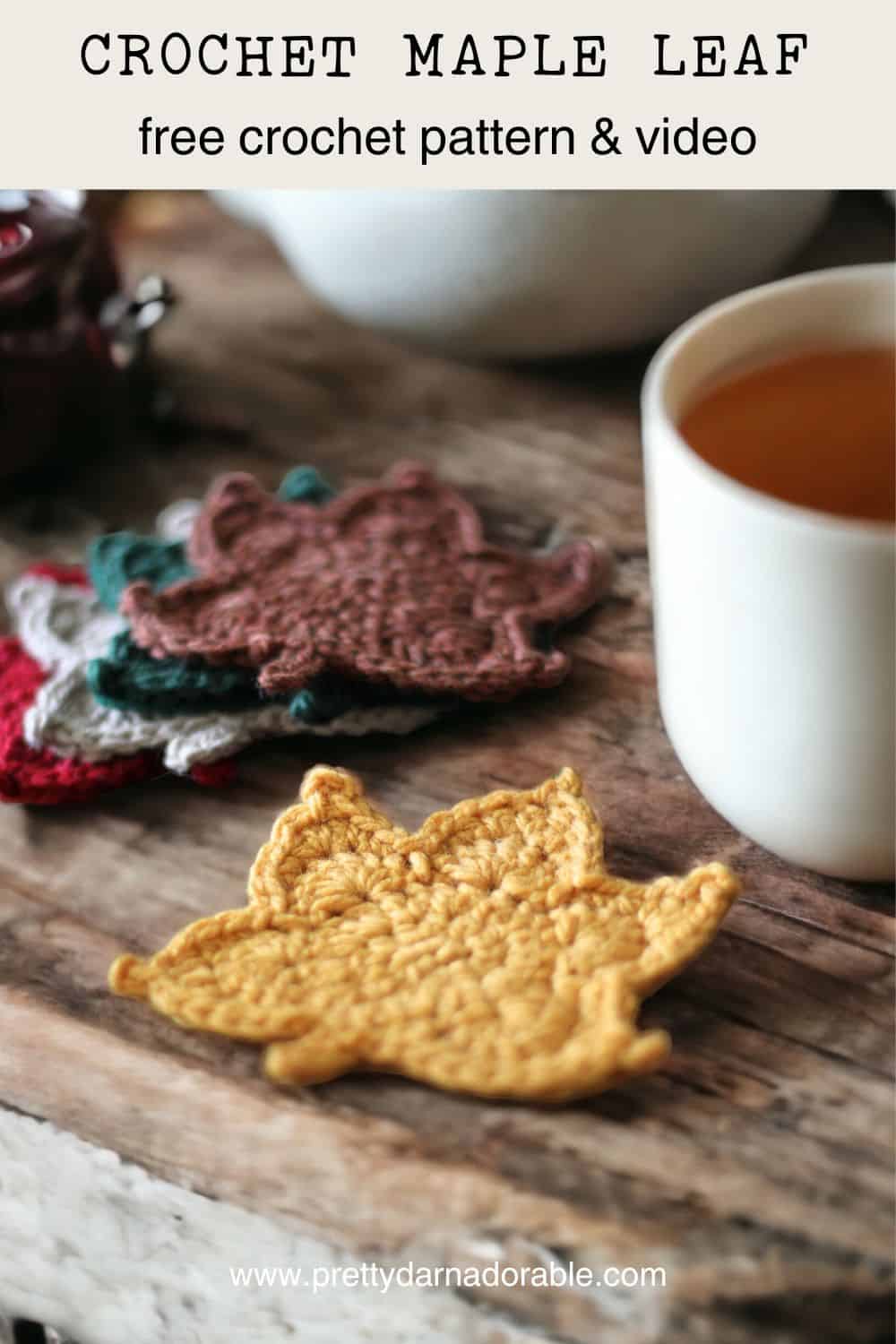 crochet maple leaf