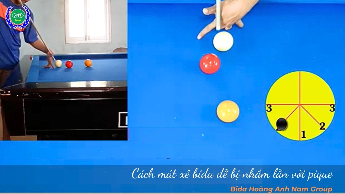 Cách mát xê bida dễ bị nhầm lẫn với pique