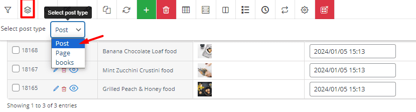 select post type tool