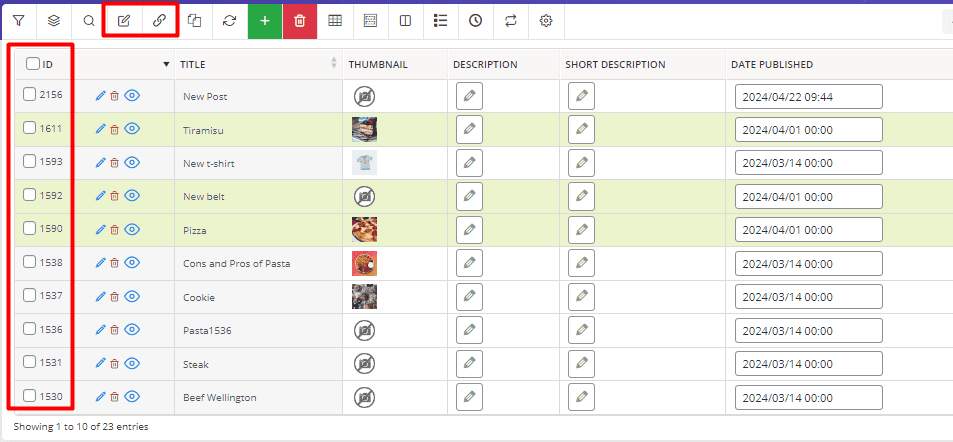 Select desired WordPress posts and then apply WordPress bulk edit publish date in WordPress posts bulk edit plugin