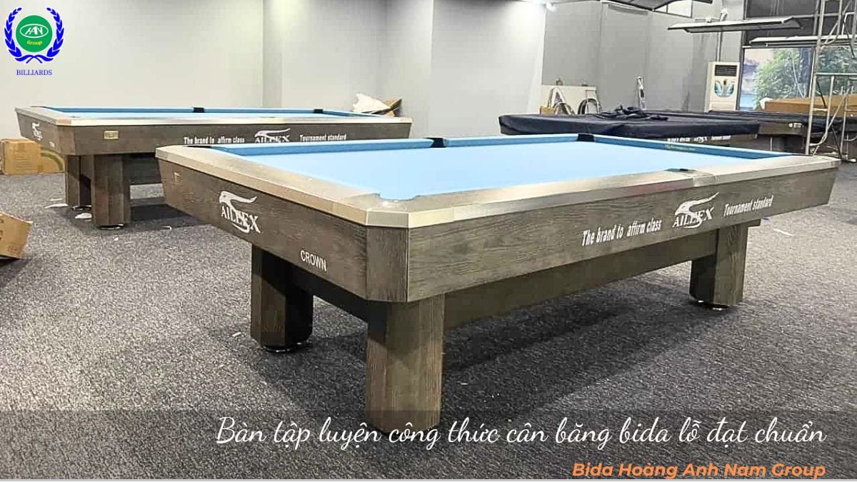 Bàn tập luyện công thức cân băng bida lỗ đạt chuẩn