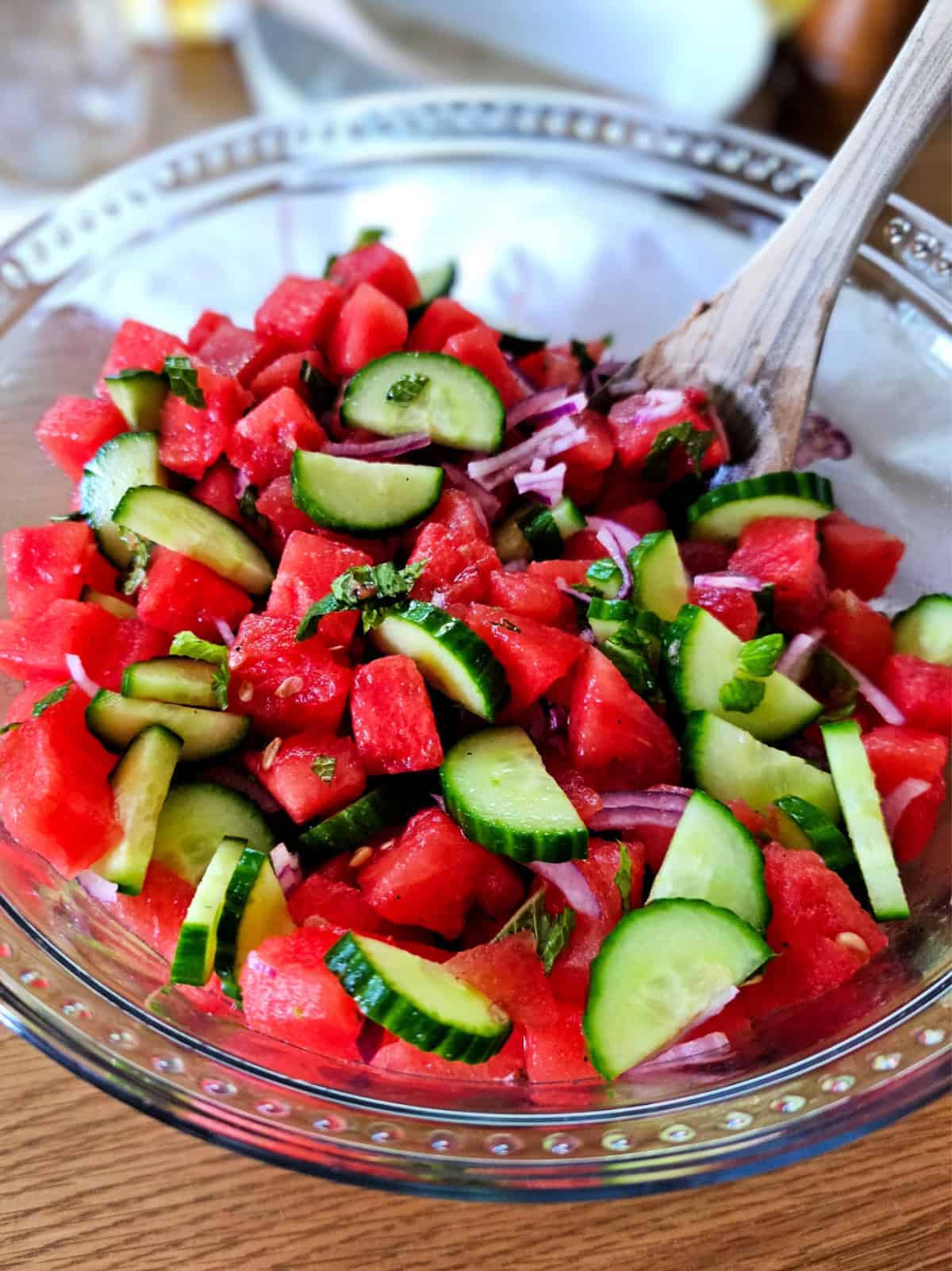 Watermelon Cucumber Salad