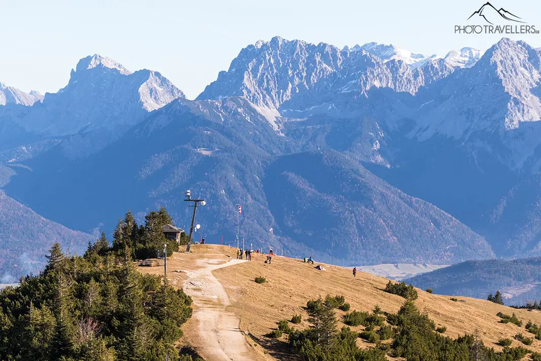 Der Startplatz der Paraglider auf dem Wank