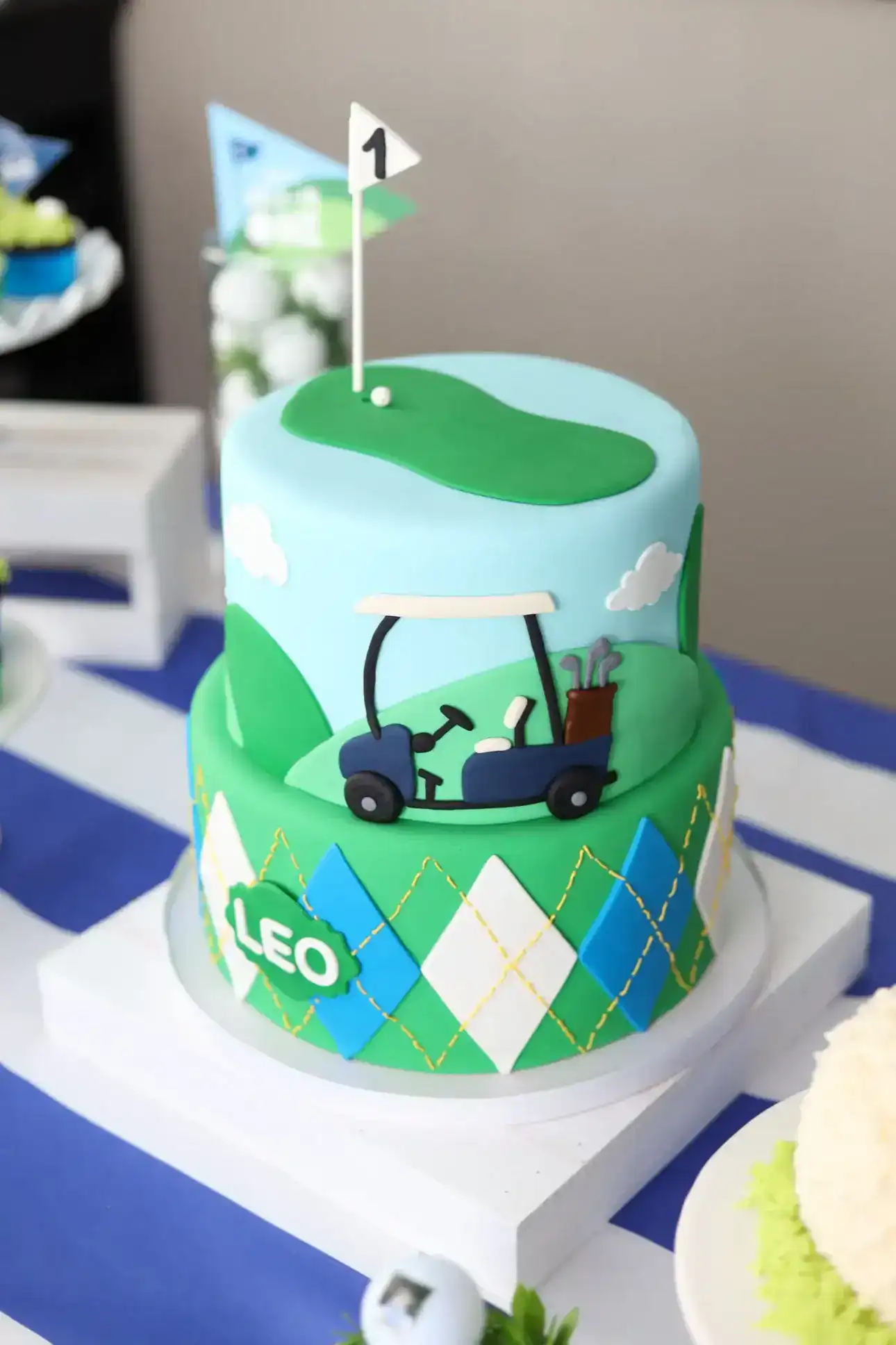 Pink Roses Blue Skies Hole in ONE ParTee Girl First Birthday Party Theme