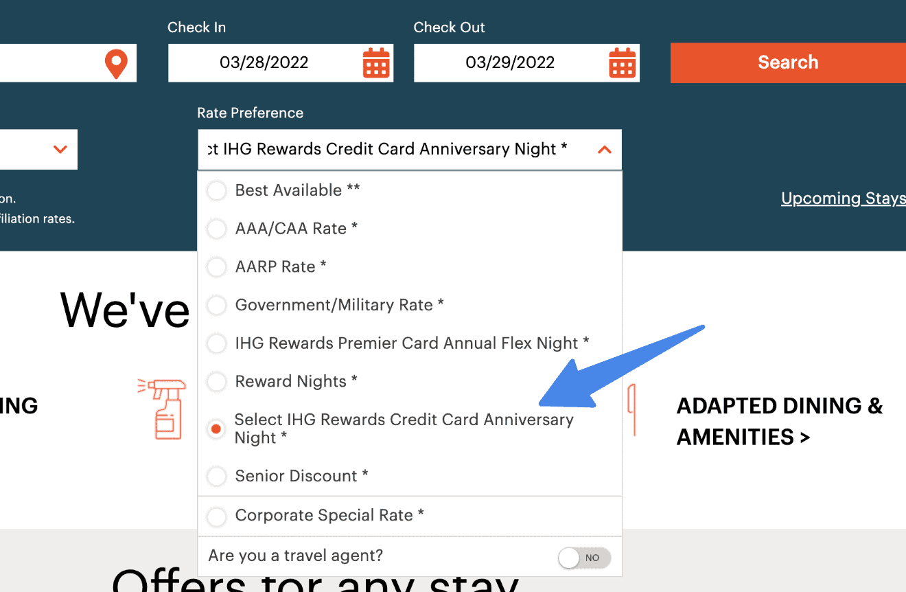 IHG Anniversary Night Certificate: How to Get and How to Use 3 How to Book a Room with the Anniversary Night