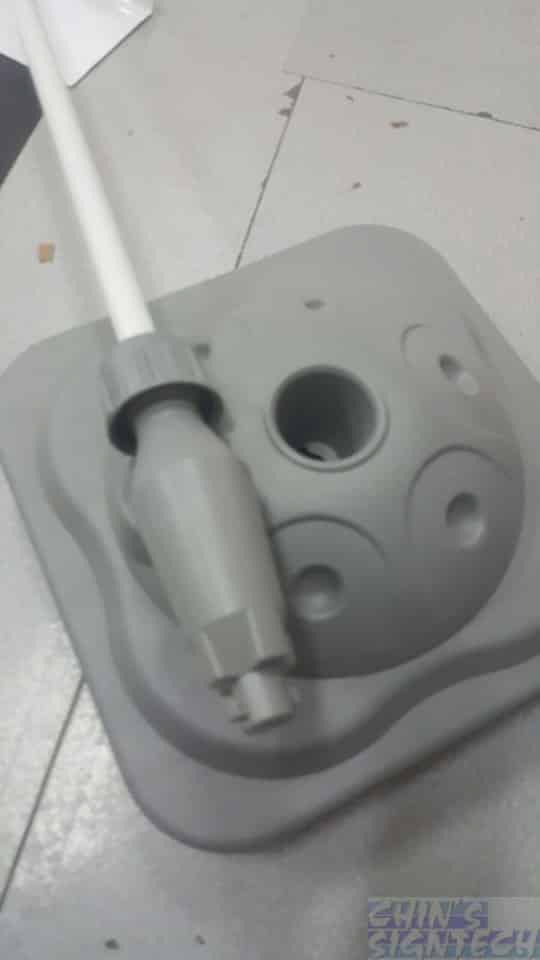 3m water base flag pole with the holder to fit the pole