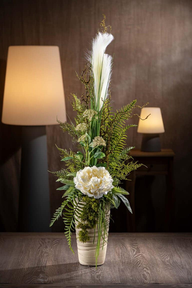 Peonie Artificiali In Seta | Fiori Finti Realistici 30 Cm | Vari Colori: Bianco, Rosa, Rosso | Per Matrimoni E Decorazione Casa