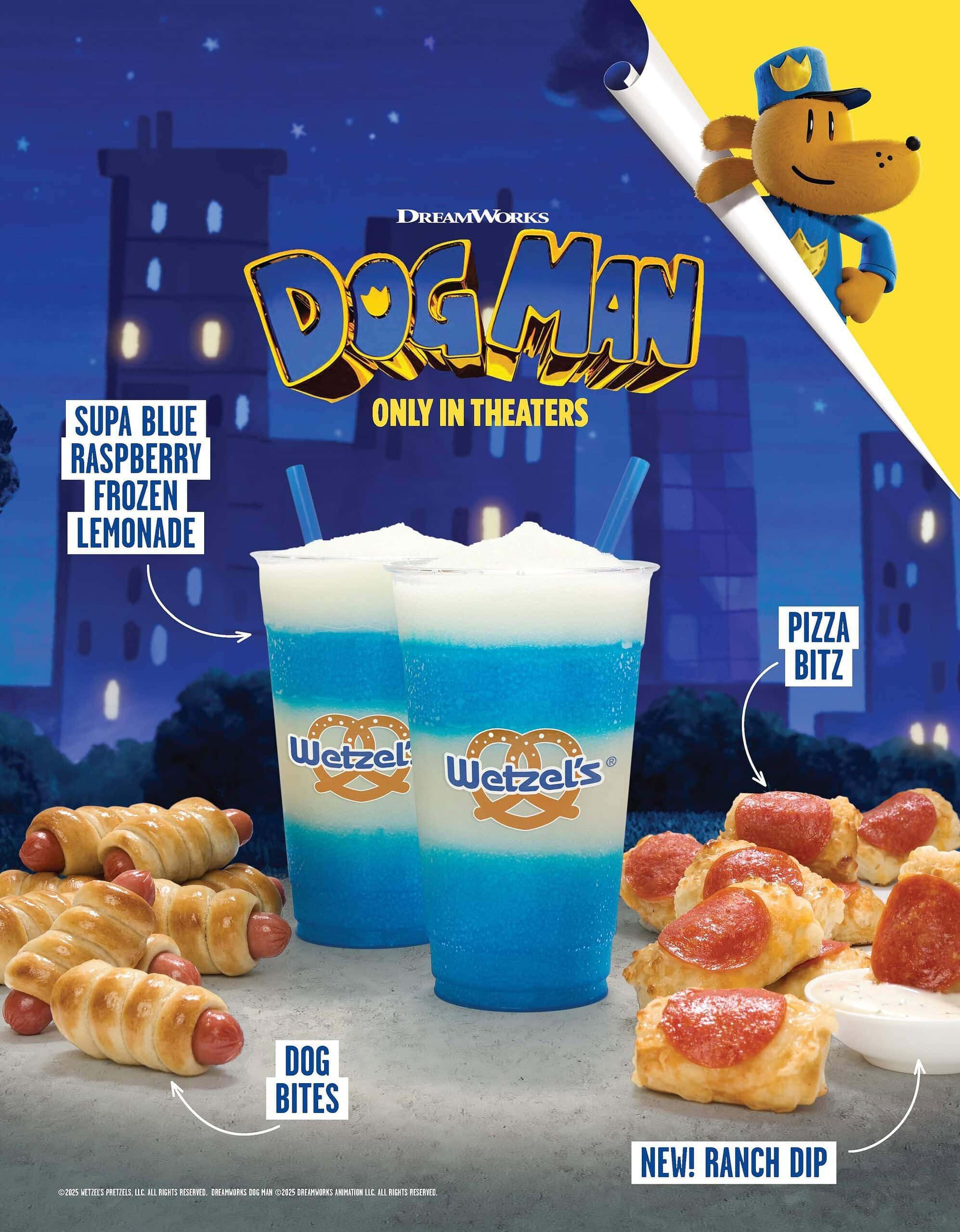 Dogman and Wetzel Pretzels Movie Flyer