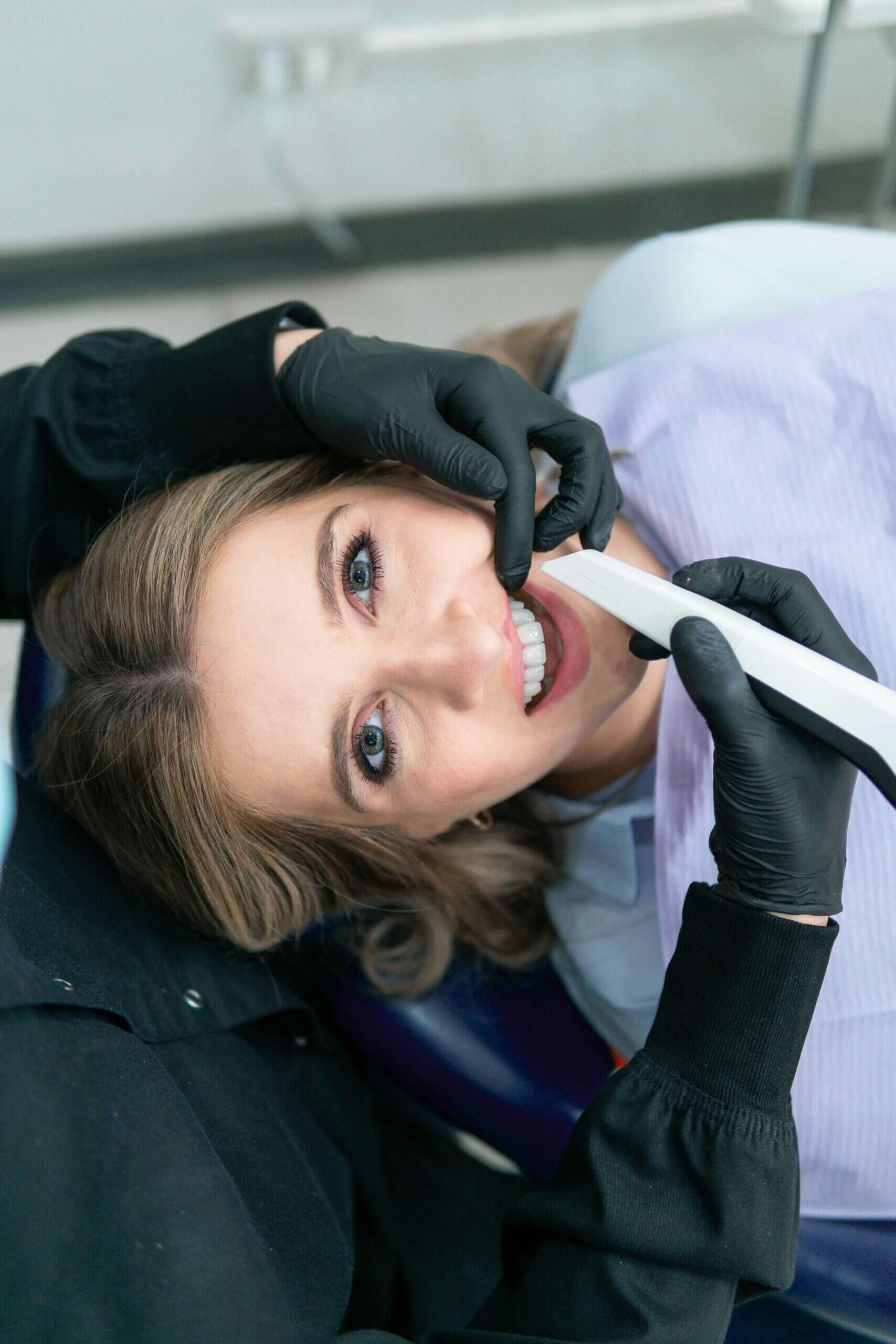 woman recieving orthodontic treatment