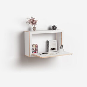 Fläpps Box Sekretär-in 80x50x20 | Klappbarer Wandschreibtisch mit viel Stauraum