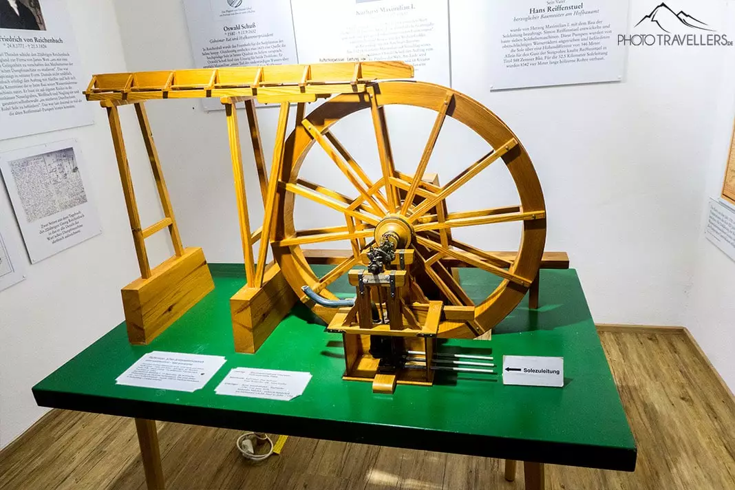 Ein Modell der Salinenpumpe im Salinenmuseum in Traunstein