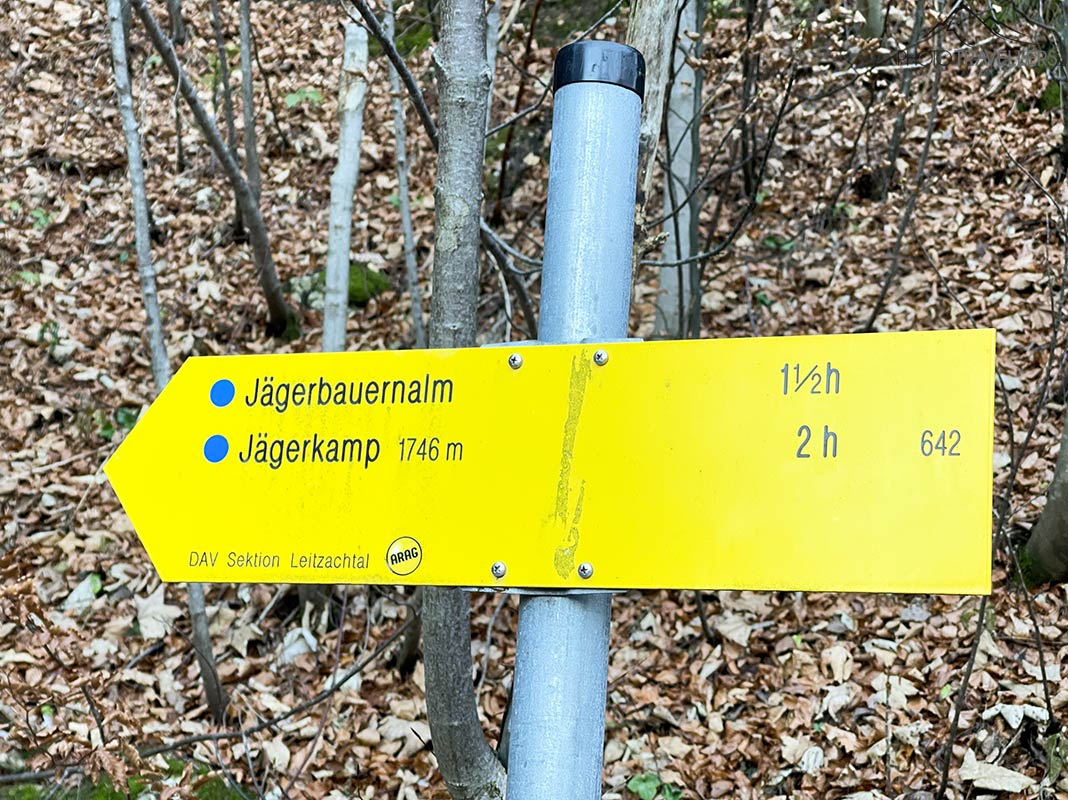 Wegweiser zum Jägerkamp