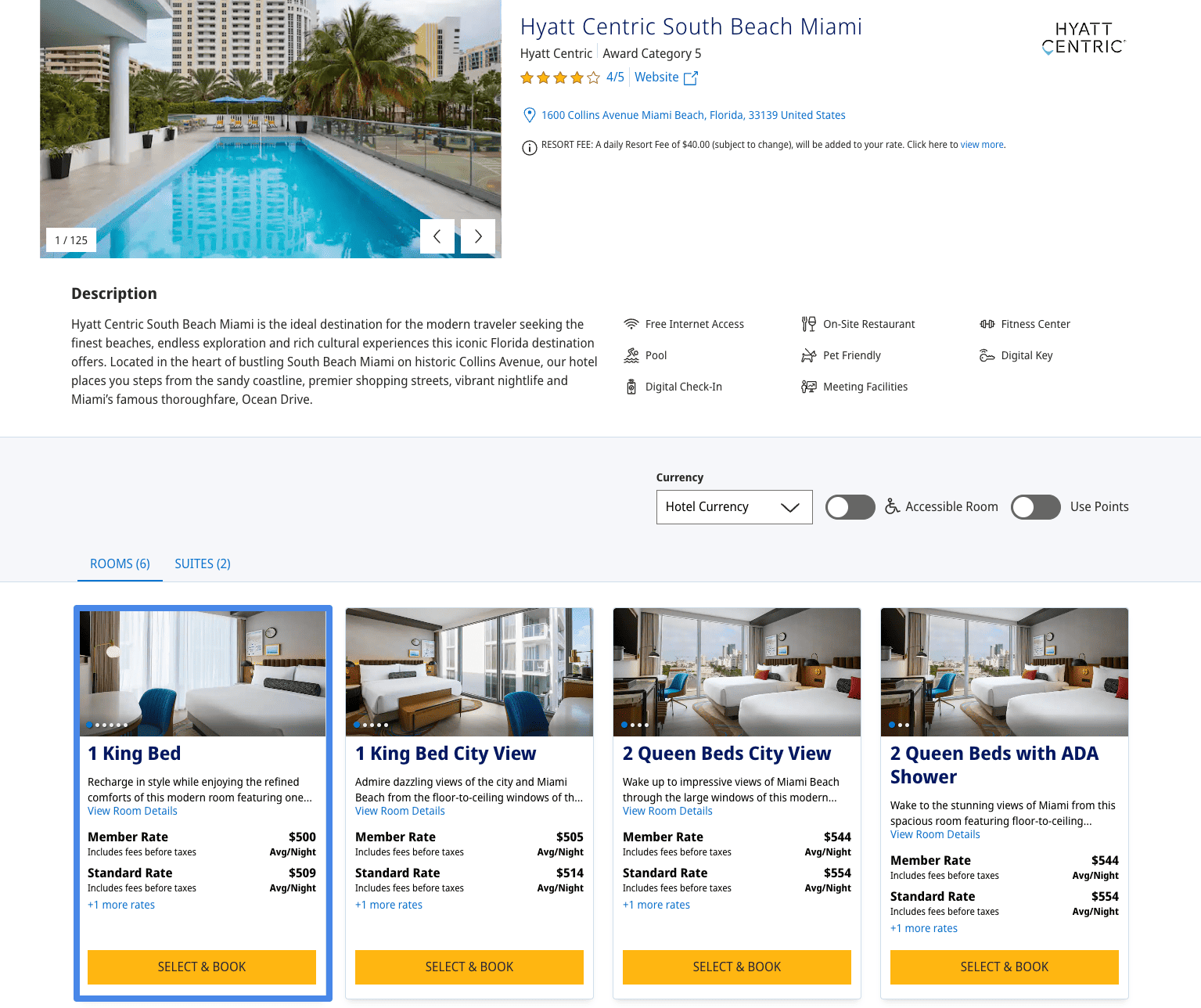 How Much Are Bilt Points Worth For Travel And More? 1 price per night at Hyatt Centric South Beach Miami for cash