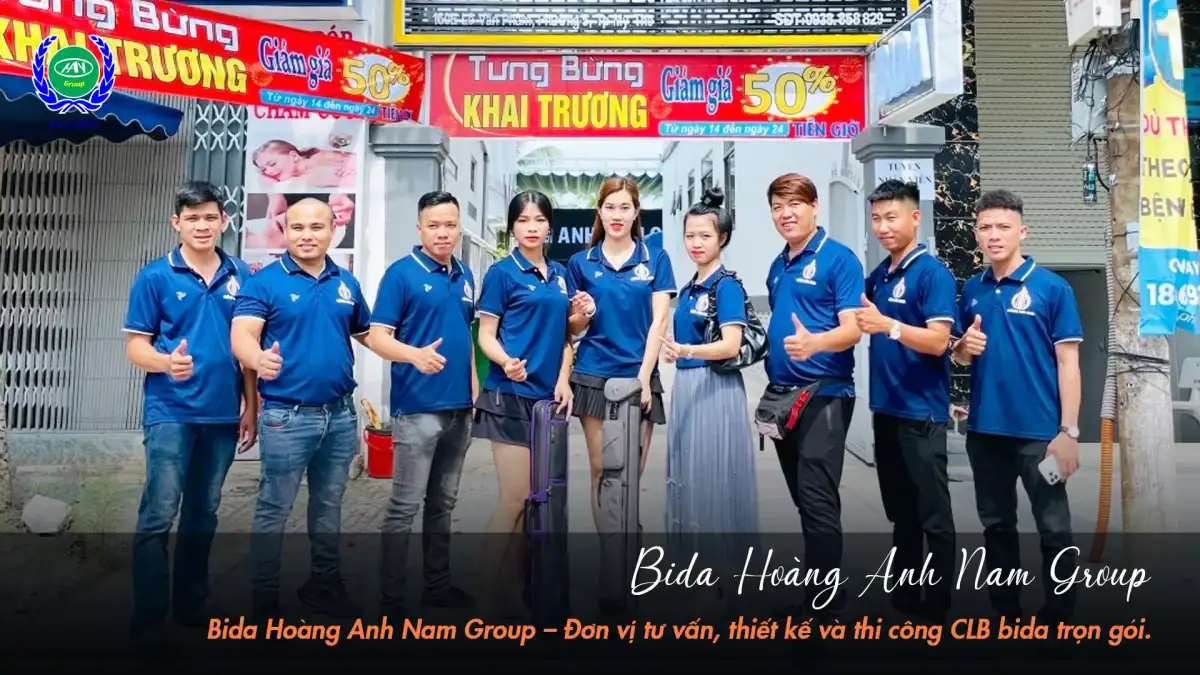 Hoàng Anh Nam Group - Đơn vị thi công CLB bida trọn gói từ ý tưởng đến hoàn thiện