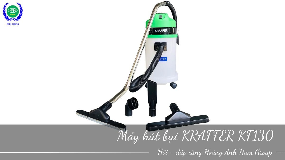 Máy hút bụi Kraffer KF130 - Thùng Nhựa (Green)
